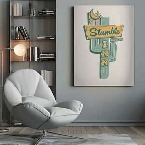 Tablou canvas „Stumble Inn Motel Modern Western Americana Art” de The Whiskey Ginger