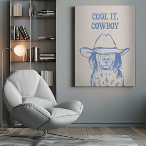 Tablou canvas „Cool it Cowboy Blue” de Tara Royle