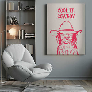 Tablou canvas „Cool it Cowboy Pink” de Tara Royle