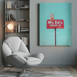 Tablou canvas „Mr. Ed's Drive In Vintage Sign in Urbana, Missouri, USA” de Tom Windeknecht