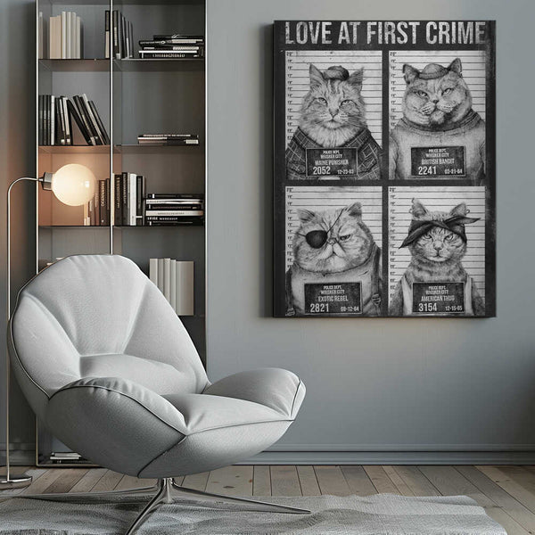 Tablou canvas „Love At First Crime” de Mike Koubou