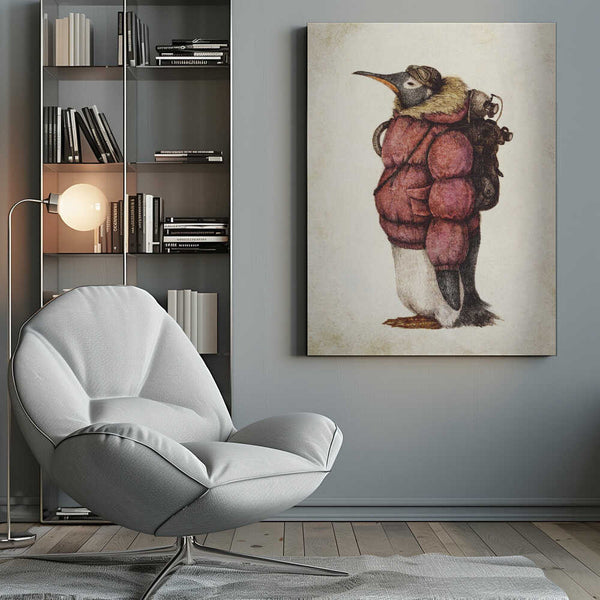Tablou canvas „Skybound Penguin” de Mike Koubou