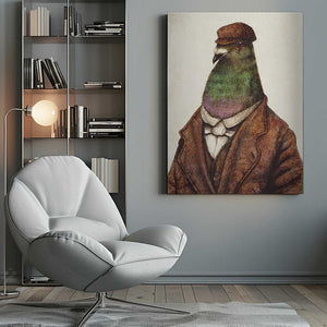 Tablou canvas „Pigeon Dressed In Vintage Attire” de Mike Koubou