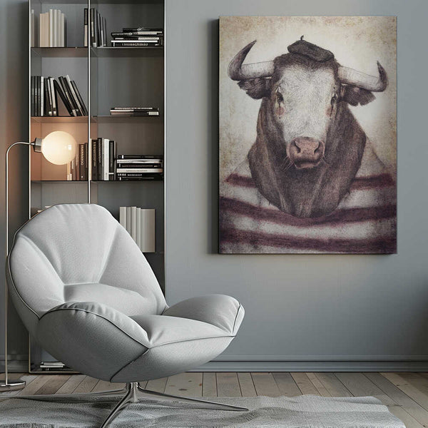 Tablou canvas „Bovine Chic Style” de Mike Koubou