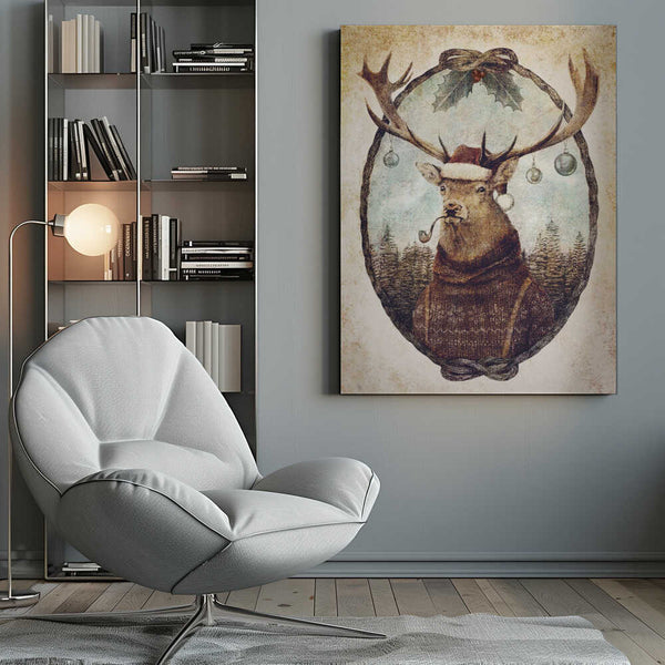Tablou canvas „Thinking Wild Christmas” de Mike Koubou