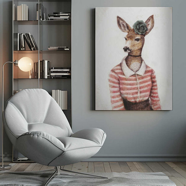 Tablou canvas „A Deer With A Human Body Shape” de Mike Koubou