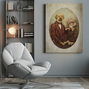 Tablou canvas „Victorian-style Portrait Couple” de Mike Koubou