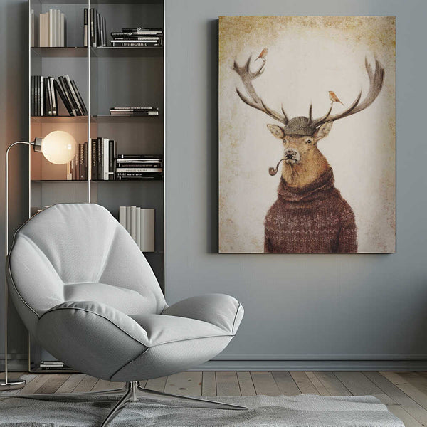 Tablou canvas „Winter Stag” de Mike Koubou