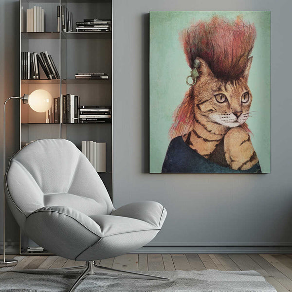 Tablou canvas „Stylish Tabby Cat” de Mike Koubou