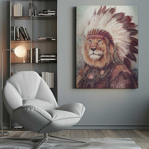 Tablou canvas „Majestic Lion” de Mike Koubou