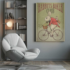 Tablou canvas „Rabbits Biker Club” de Mike Koubou