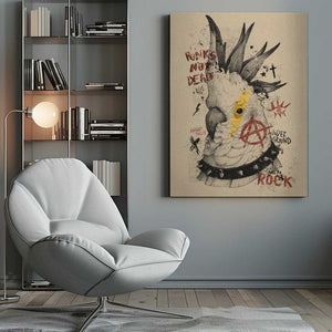 Tablou canvas „Cockatoo Uprising” de Mike Koubou