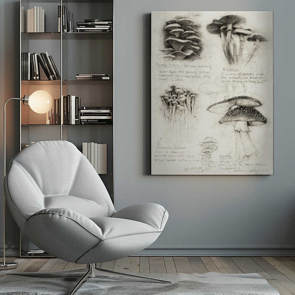 Tablou canvas „Various Botanical Mushrooms” de Mike Koubou