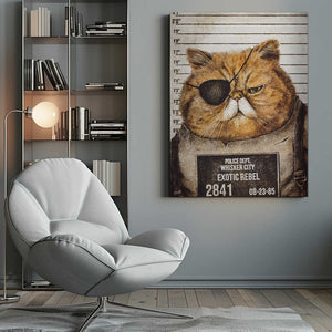 Tablou canvas „Funny Cat” de Mike Koubou