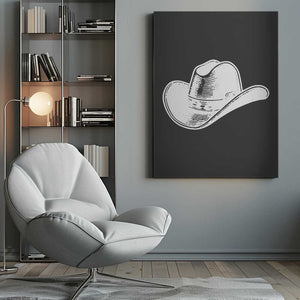 Tablou canvas „Black Cowboy Hat” de Jolly and Dash