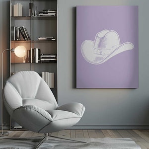 Tablou canvas „Purple Cowboy Hat” de Jolly and Dash
