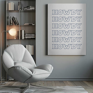 Tablou canvas „Navy Blue Howdy” de Jolly and Dash