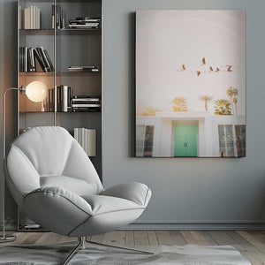 Tablou canvas „Flamingos In Palm Springs” de Kathrin Pienaar