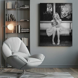 Tablou canvas „New Marilyn BW” de Dikhotomy