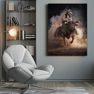 Tablou canvas „BullRide” de Marcel Egger