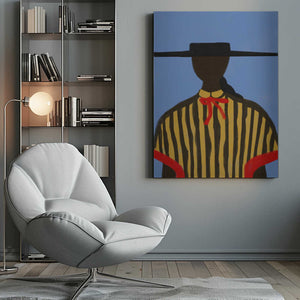 Tablou canvas „Bold Hat Woman and Stripes New Mexico Style” de THE MIUUS STUDIO