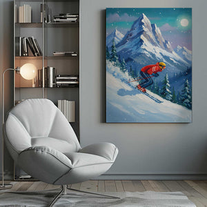 Tablou canvas „Snow skiing adventures” de HUGO