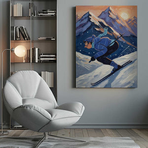 Tablou canvas „The joy of skiing” de HUGO
