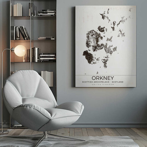 Tablou canvas „Orkney Scottish Archipelago Scotland Map” de Nicholas