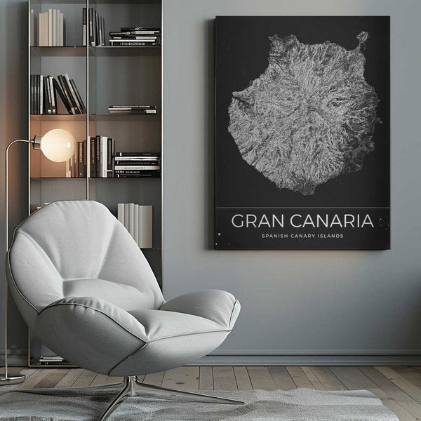 Tablou canvas „Gran Canaria Vintage Map” de Nicholas