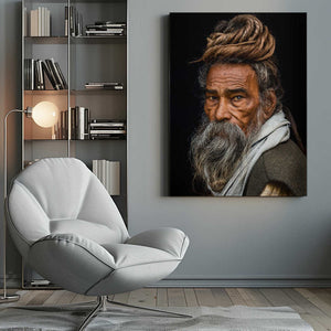 Tablou canvas „Portrait of a Sadhu...” de Rakesh J.V