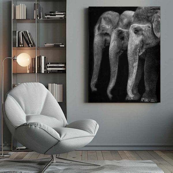 Tablou canvas „Nature\'s great masterpiece, an elephant; the only harmless great thing ...” de Yvette Depaepe