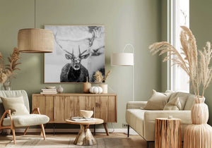 Tablou canvas „Male deer in heavy snow” de Alexandru Handrache