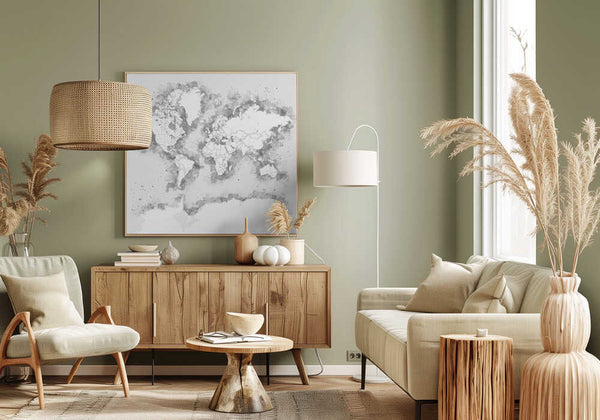 Tablou canvas „Louiss world map silhouette” de Rosana Laiz Blursbyai