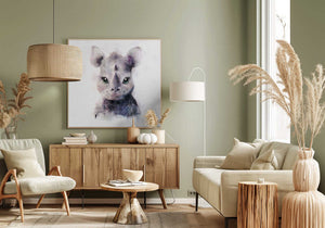 Tablou canvas „Sweet Rhino Gaze” de Emel Tunaboylu