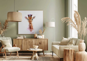 Tablou canvas „Whimsical Giraffe” de Emel Tunaboylu