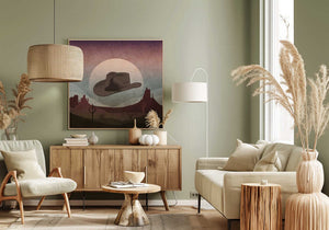 Tablou canvas „Desert Cowboy Dream” de Emel Tunaboylu