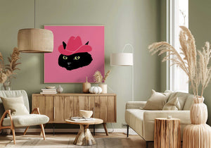 Tablou canvas „Marcy The Cute Cowgirl Cat” de Anyone Can Yeehaw