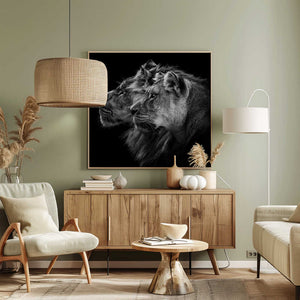 Tablou canvas „Lion and  lioness portrait” de Laurent Lothare Dambreville