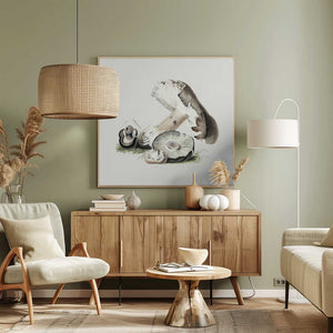 Tablou canvas „Vintage Agaricus Augustus Mushroom” de Biodiversity Heritage Library