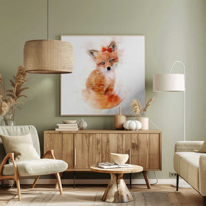 Tablou canvas „Adorable Fox Charm” de Emel Tunaboylu