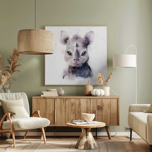 Tablou canvas „Sweet Rhino Gaze” de Emel Tunaboylu