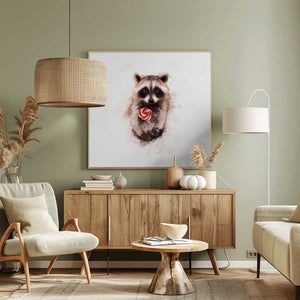 Tablou canvas „Sweet Raccoon Delight” de Emel Tunaboylu