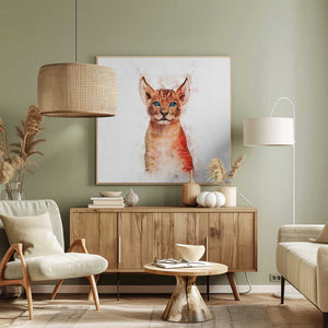 Tablou canvas „Cub's Blue Gaze” de Emel Tunaboylu