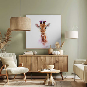 Tablou canvas „Whimsical Giraffe” de Emel Tunaboylu