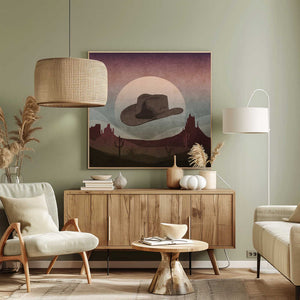 Tablou canvas „Desert Cowboy Dream” de Emel Tunaboylu