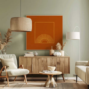 Tablou canvas „Caramel Minimal Sun” de Anyone Can Yeehaw