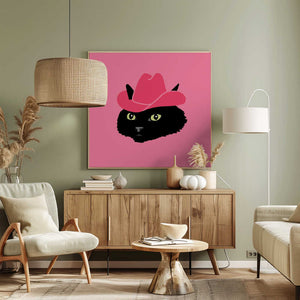 Tablou canvas „Marcy The Cute Cowgirl Cat” de Anyone Can Yeehaw