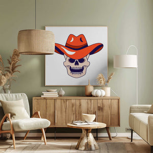 Tablou canvas „Cowboy Skull Icon” de Marika Barsrsind