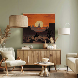 Tablou canvas „Sunset Cowboy” de Andreas Magnusson