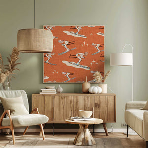 Tablou canvas „Winter Sports   Retro Vintage Ski” de Susana Costa